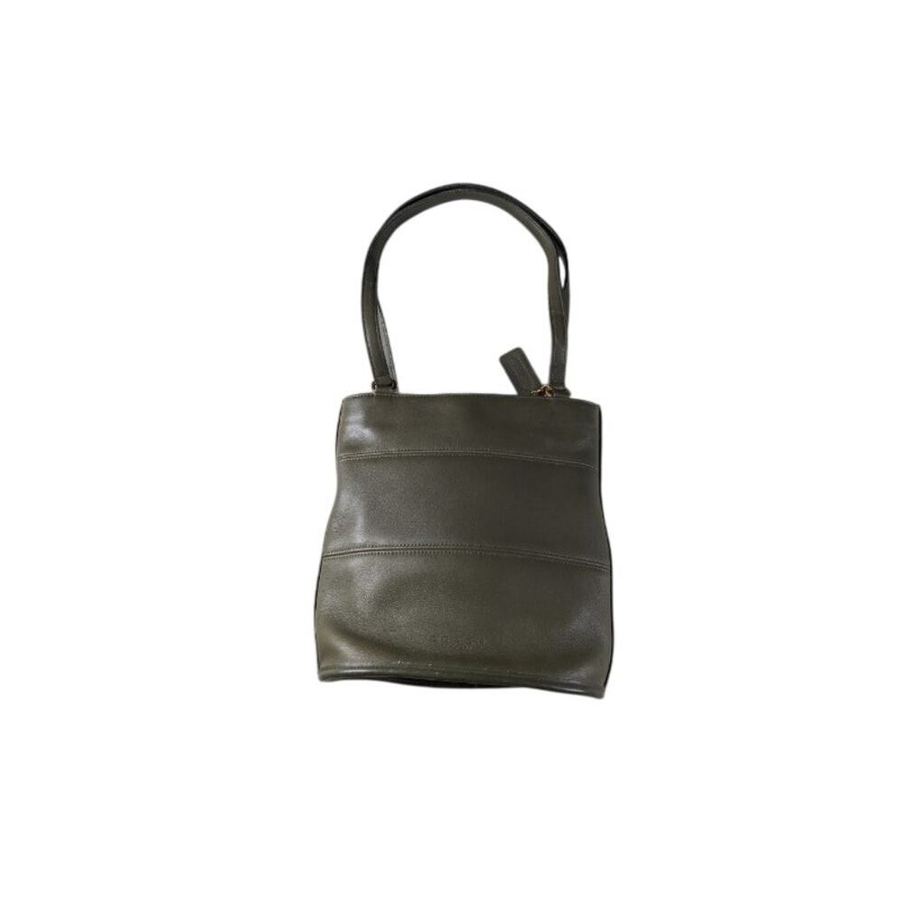 Vintage Coach Leather Tribeca Shopper Tote Shoulder Bag Green